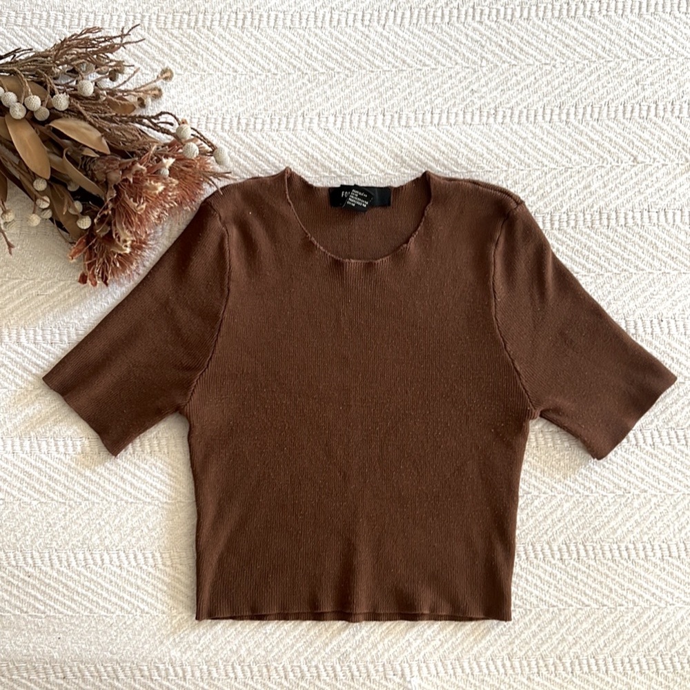 Forever 21 Brown Tee | Size Medium